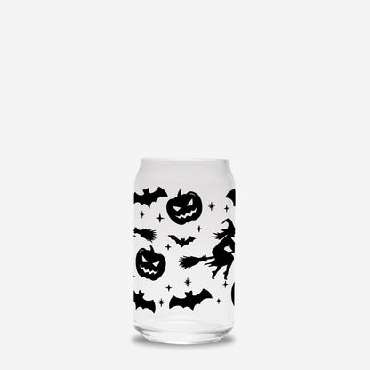 100% That Witch  Halloween Glass Can Tumbler