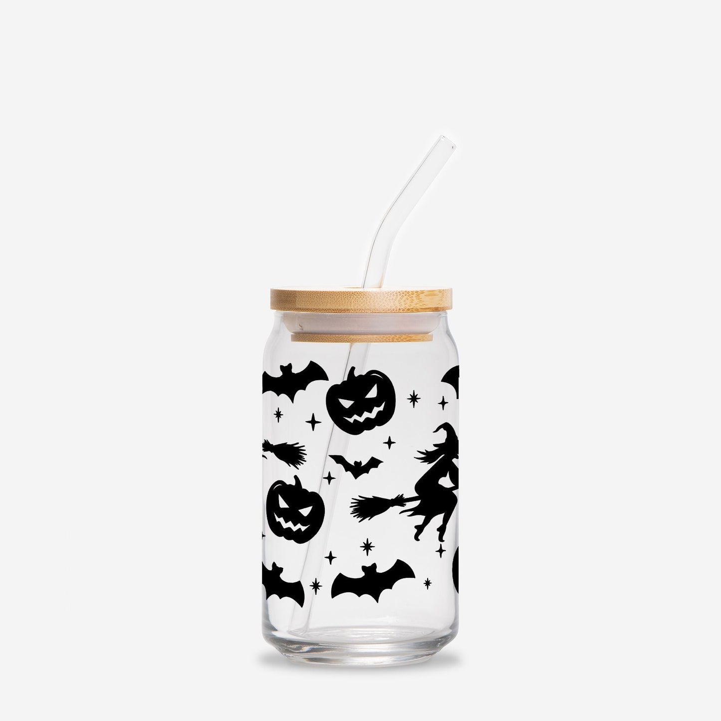 100% That Witch  Halloween Glass Can Tumbler
