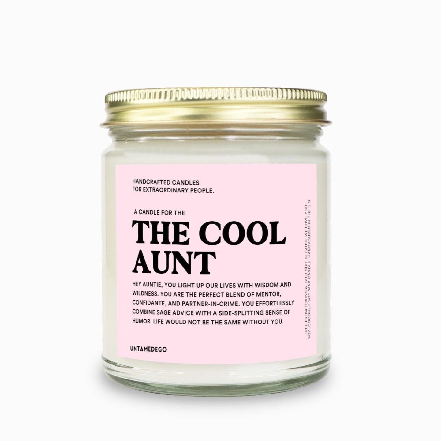A Candle For The Cool Aunt Message Candle
