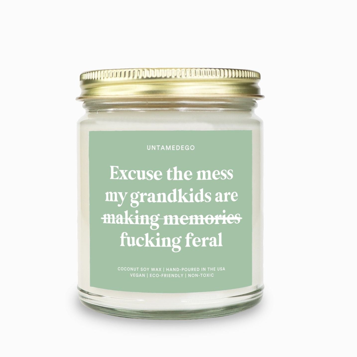 Excuse The Mess Funny Grandma Candle