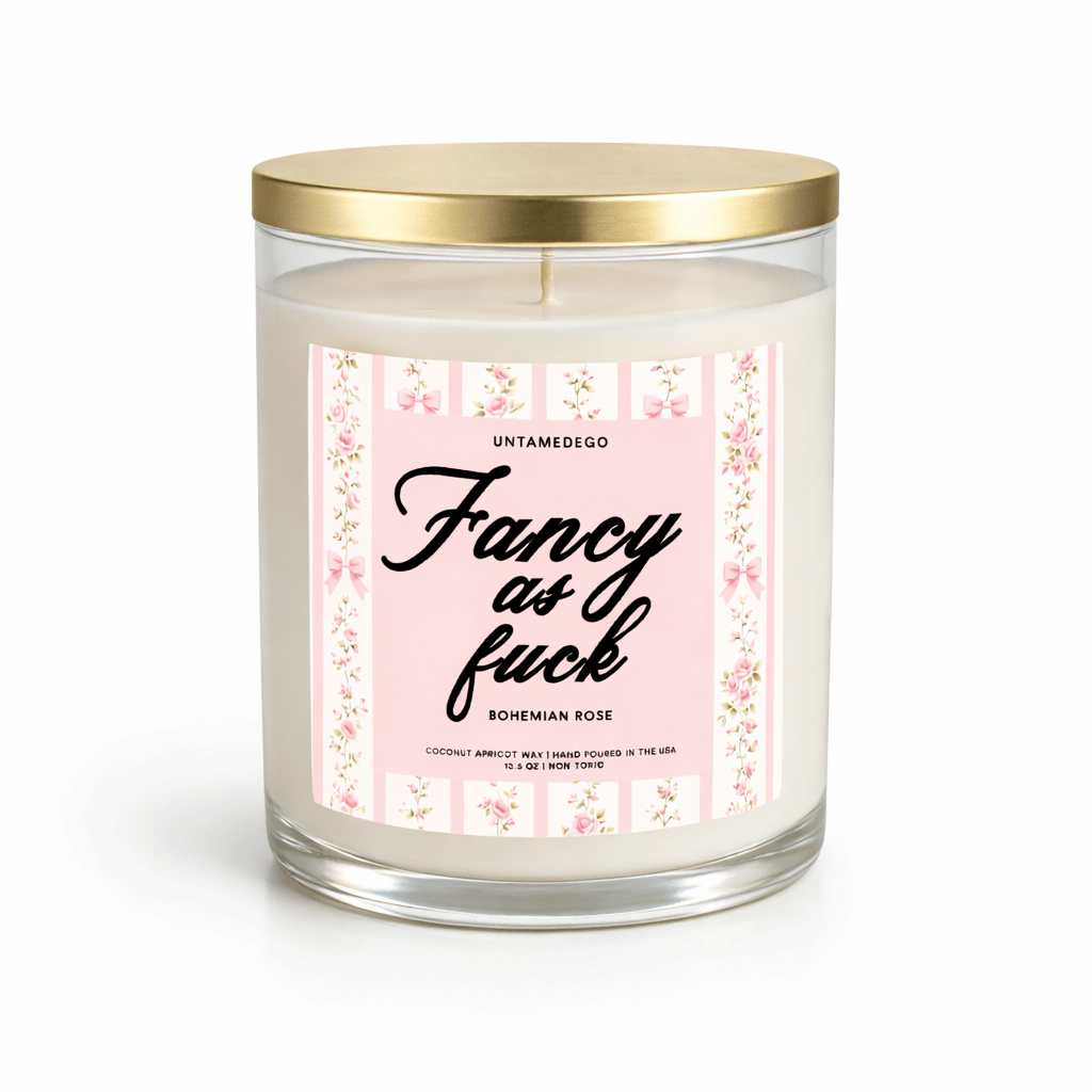 Fancy As Heck Glass Candle
