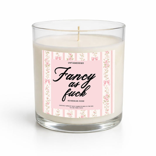 Fancy As Heck Glass Candle